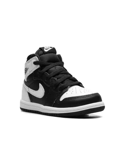 Jordan Babies' Air  1 Retro High Og "reverse Panda" Sneakers In Black