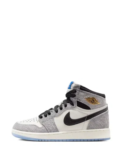 Jordan Kids' Air  1 Retro High Og Sneakers In Gray