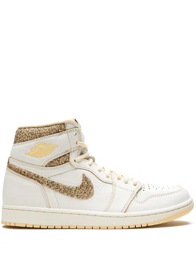 Jordan Air  1 Retro High Og "vibrations Of Naija" Sneakers In White