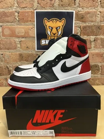 Pre-owned Jordan Nike Wmns Air  1 Retro High Shoes Satin Black Toe Cd0461-016 In Multicolor