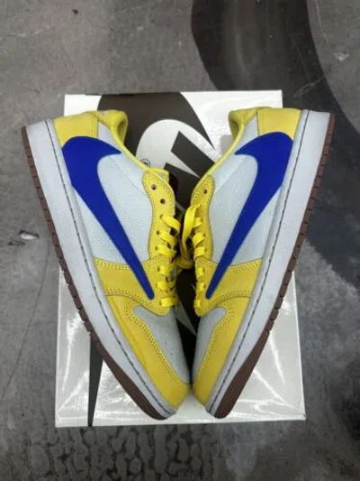 Pre-owned Jordan Air  1 Retro Low Og Sp X Travis Scott Canary 5-16.5w Full Gs And Men Rare In Yellow