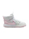 Jordan Air  1 Retro Mid Rm "white/fire Red/pink Foam" Sneakers In White