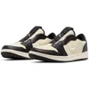 Jordan Women's Air  1 Retro Low Slip Shoes In Fossil/black/ivory