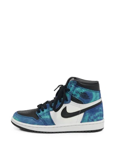 Pre-owned Jordan Air  1 Retro Tie-dye Sneakers In Blue