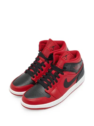 Pre-owned Jordan Air  1 Reverse Bred Mid-top Sneakers In Black