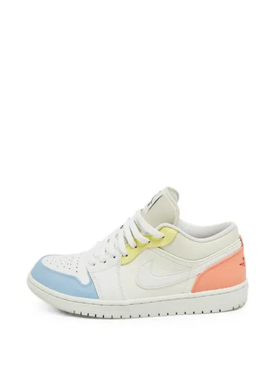 Pre-owned Jordan Air  1 To My First Coach Lace-up Leather Sneakers In Neutral