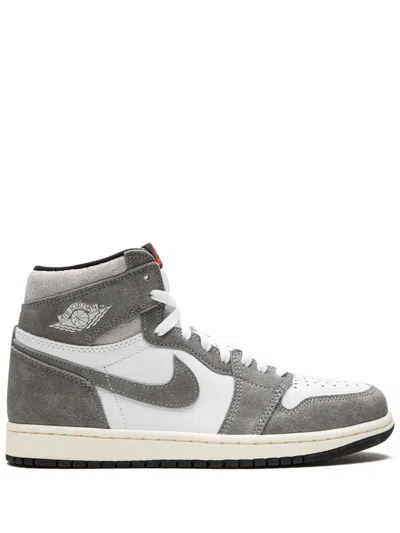 Jordan Mens Washed Suede Air 1 High Leather High-top Trainers