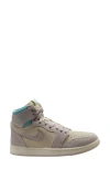 Jordan Air  1 Zoom Comfort 2 High Top Sneaker In Coconut Milk/legend Brown