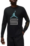 Jordan Men's  Brooklyn Aj11 Graphic Long-sleeve T-shirt In Black