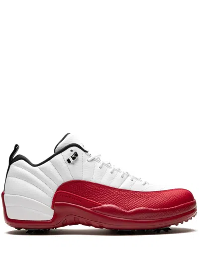 Jordan Air  12 Golf "cherry" Sneakers In White