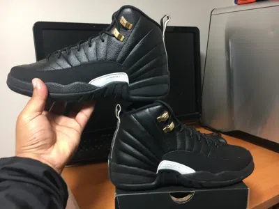 Pre-owned Jordan Air  12 Retro Bg (gs) "masters" Black Gold"153265-013 (4-7) 100%authentic