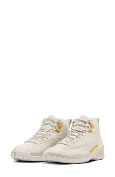 Jordan Air  12 Retro High Top Sneaker In Phantom/metallic Gold/white