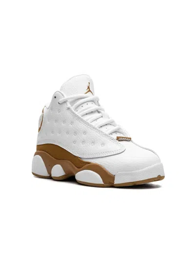 Jordan Kids' Air  13 "wheat" Sneakers In White