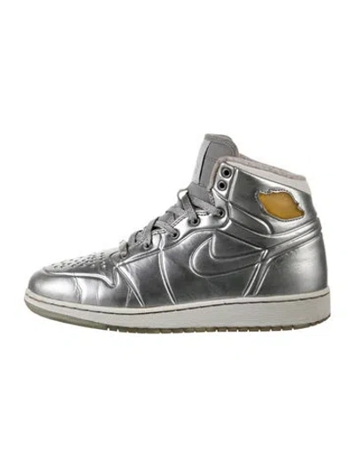 Pre-owned Jordan Kids' Air  1s In Silver