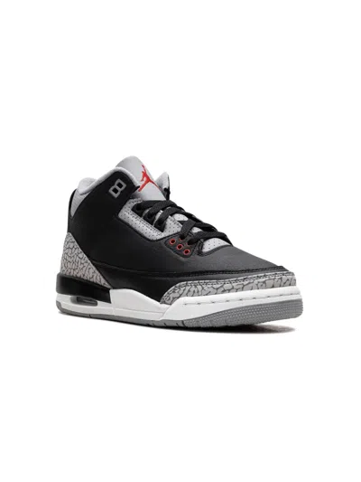 Jordan Kids' Air  3 'black Cement' Sneakers In 黑色