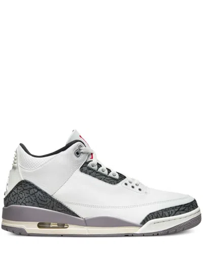 Jordan Air  3 Retro Sneaker In Summit White/fire Red/grey