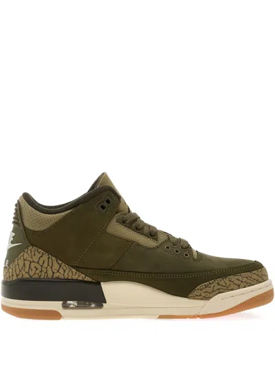 Jordan Air  3 Lace-up Patterned Sneakers In Brown