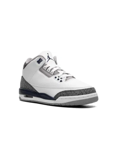Jordan Kids' Air  3 "midnight Navy" Sneakers In White