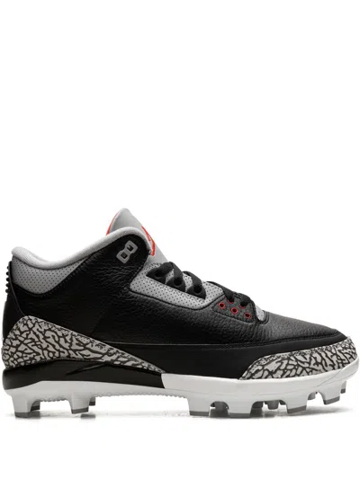 Jordan Air  3 Retro "black/fire Red/cement Grey/white" Cleats