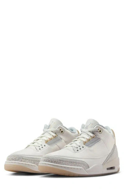 Jordan Air  3 Retro Craft Basketball Sneaker In Ivory/grey Mist/cream