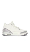 Jordan Air  3 Retro Sneaker In Sail  Cement Grey & Metallic Silver