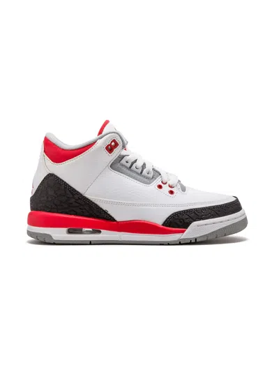 Jordan Kids' Air  3 Retro Sneakers In White
