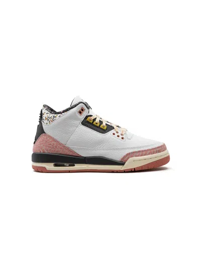 Jordan Kids' Air  3 "white/red Stardust" Sneakers