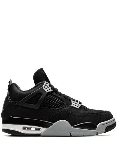 Jordan Air  4 "black Canvas" Sneakers In Schwarz