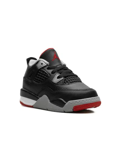 Jordan Babies' Air  4 "bred Reimagined" Sneakers In Black