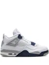 Jordan Air  4 "midnight Navy" Sneakers In White