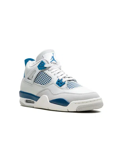 Jordan Kids' Air  4 "military Blue" Sneakers In White