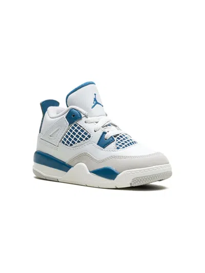 Jordan Babies' Air  4 "military Blue" Sneakers In White