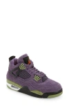 Jordan Air  4 Retro Basketball Sneaker In Canyon Purple/orange/gator