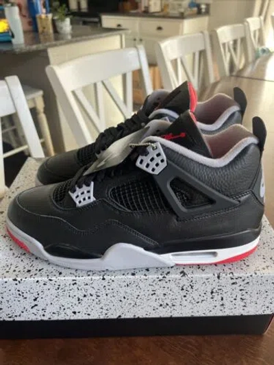 Pre-owned Jordan Air  4 Retro 'bred Reimagined' (fv5029006) Shoes Us Men's 10.5 In Black