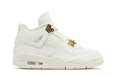 Pre-owned Jordan Air  4 Retro 'metallic Gold' Aj4 Aq9129-170 Women's Shoes In Sail/metallic Gold/black