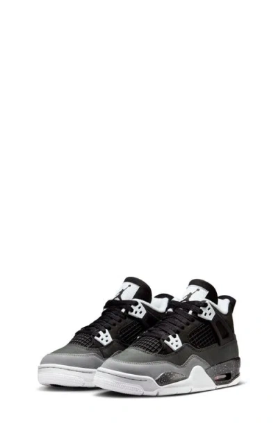 Jordan Kids' Air  4 Retro Basketball Sneaker In Black/white/anthracite