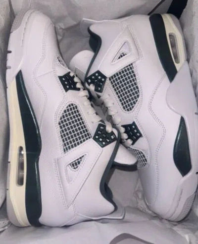Pre-owned Jordan Air  4 Retro Oxidized Green Fq8138-103 Sizes 4c-14 In Hand & Fast Ship In White
