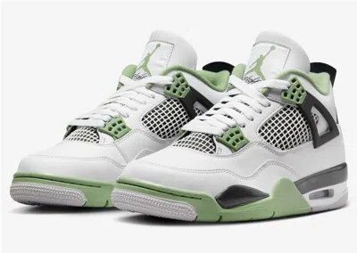 Pre-owned Jordan Air  4 Retro Seafoam Green Aq9129-103 Women Size 6w In White