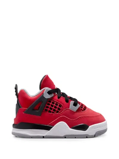 Jordan Babies' Air  4 Retro Sneakers In Red
