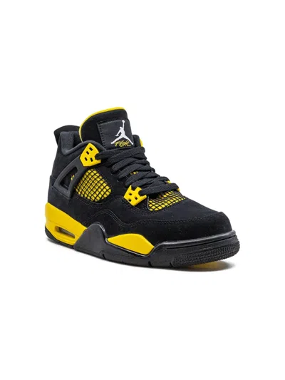 Jordan Kids' Air  4 Retro "thunder 2023" Sneakers In Black