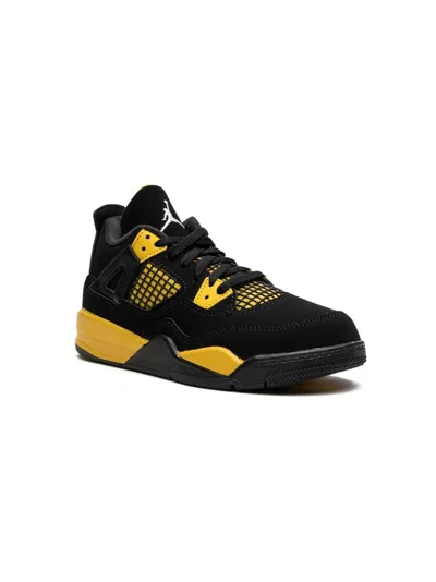 Jordan Kids' Air  4 Retro "thunder 2023" Sneakers In Black