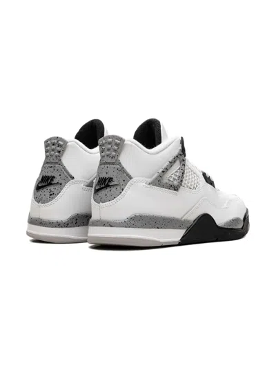 JORDAN AIR JORDAN 4 RETRO "WHITE CEMENT" SPECKLED SNEAKERS