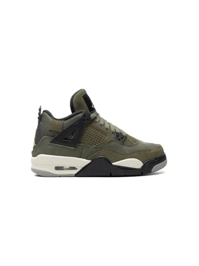 Jordan Kids' Air  4 Se Craft "olive" Sneakers In Green