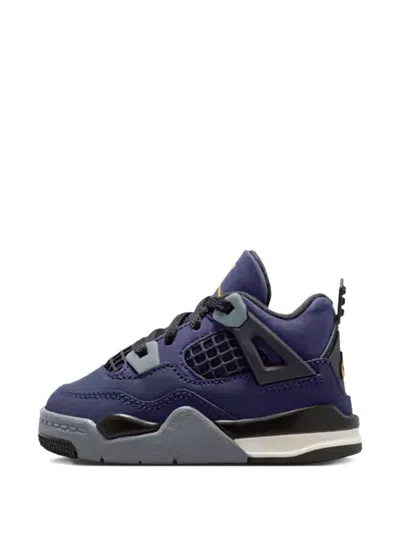 Jordan Babies' Air  4 Sneakers In Blue