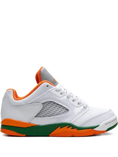Jordan Air  5 Low "miami Hurricanes" Sneakers In White