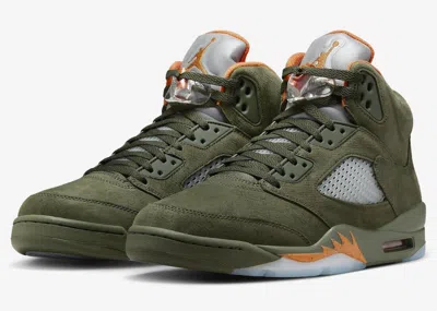 Pre-owned Jordan Air  5 Olive (dd0587-308) Ships Next Day In Green