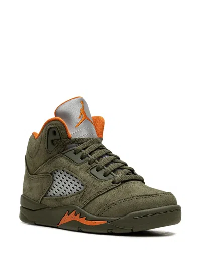 Jordan Kids' Air  5 "olive" Sneakers In 绿色