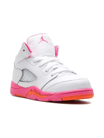 Jordan Babies' Air  5 Retro Sneakers In White