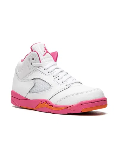 Jordan Kids' Air  5 Retro High-top Sneakers In White