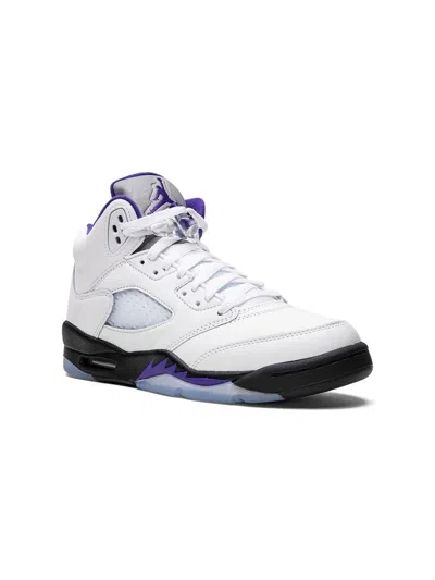 Jordan Kids' Air  5 Retro Trainers In White